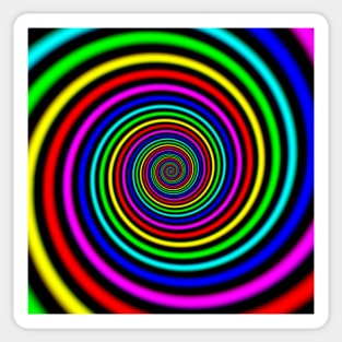 Colorful Trippy Spiral Sticker